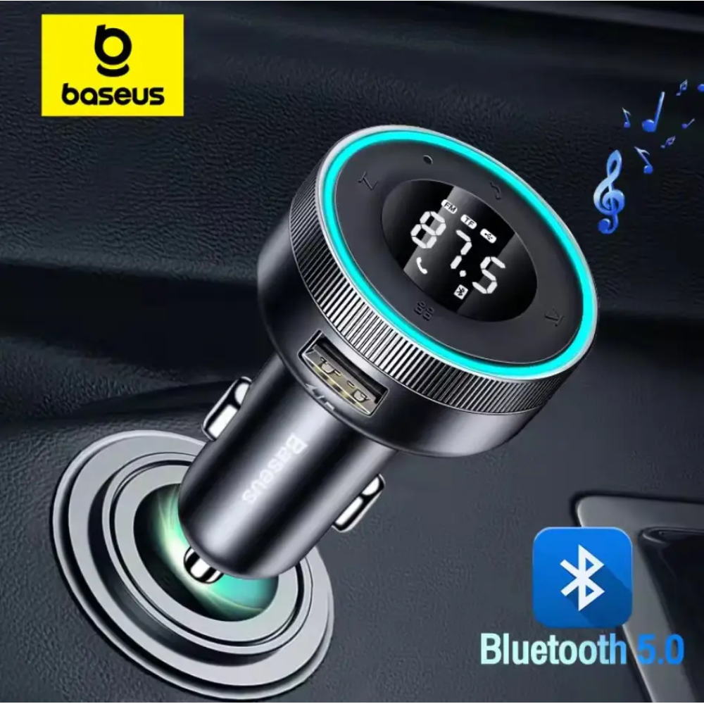 FM-трансмітер Baseus Enjoy Car Wireless MP3 Charger Black (CCLH-01) + зарядний пристрій