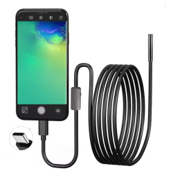Ендоскоп для смартфону Android і ПК Type-C. 3-в-1. Гнучкий кабель 2 м. Діаметр камери: 5,5 мм