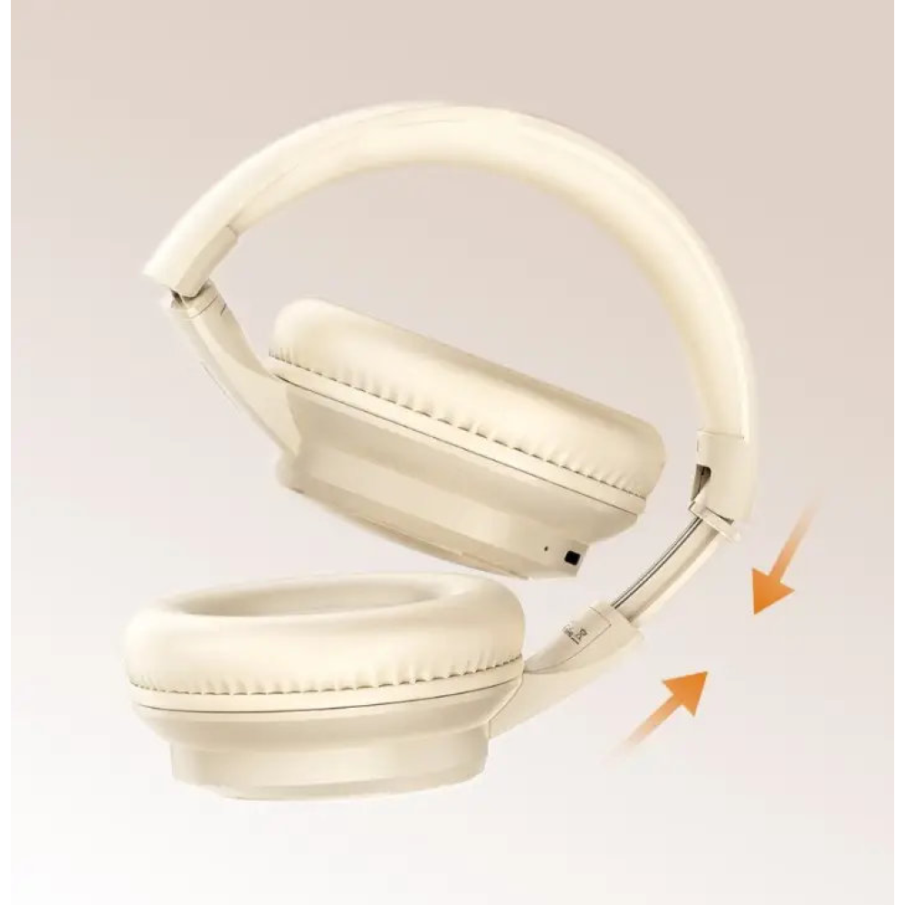 Bluetooth навушники Remax RB-100HB BT5.4 з мікрофоном Бежеві