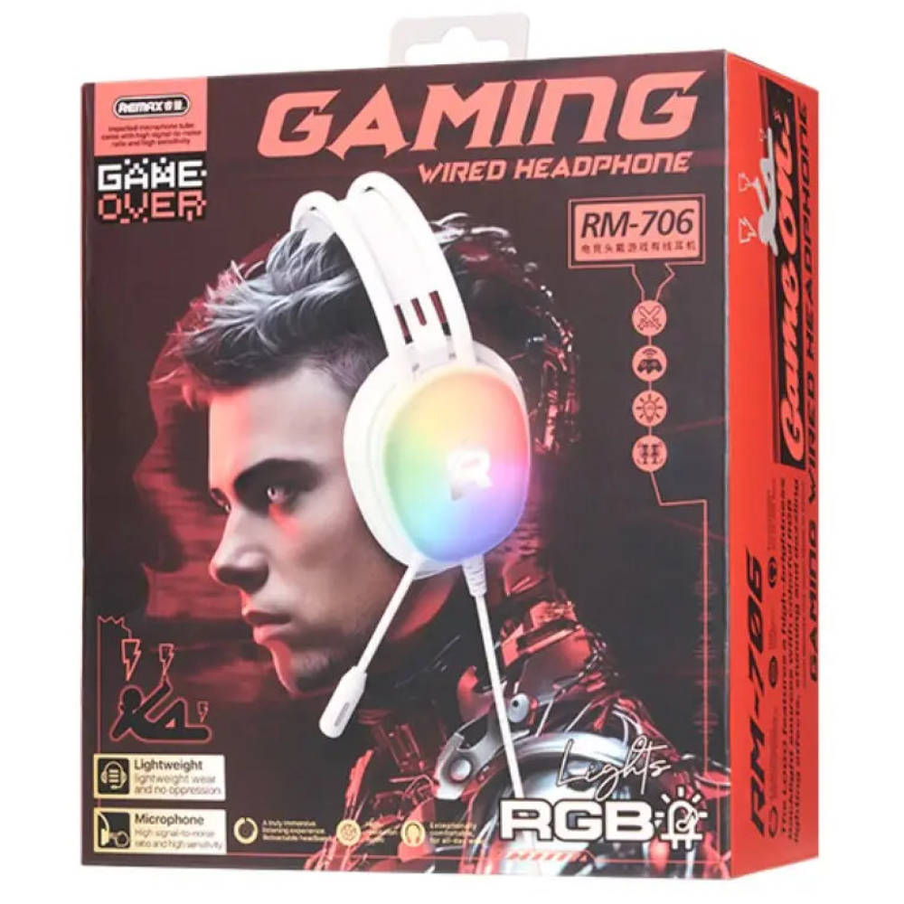 Навушники ігрові Remax RM-706 Gaming  гарнитура  з мікрофоном USB + 3.5mm mini Jack