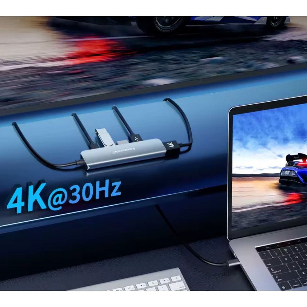 USB 3.0 хаб конвертер HDMI 4K Lemorele 5 в 1