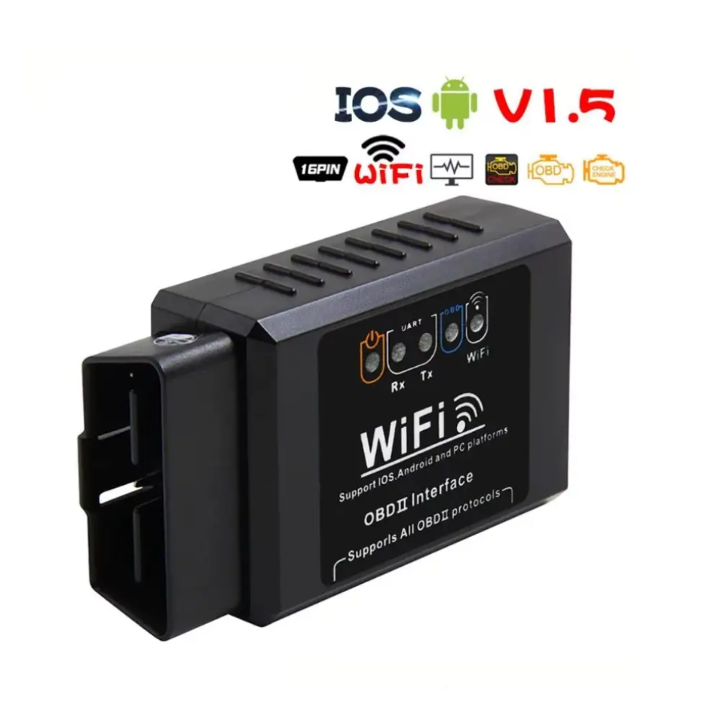 Автосканер OBD2 WIFI ELM327 V1.5 адаптер iPhone IOS /Android OBDII