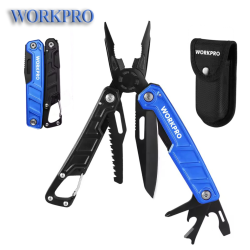 Мультитул WORKPROW014102AS 11в1 карабін. Liner-lock захист