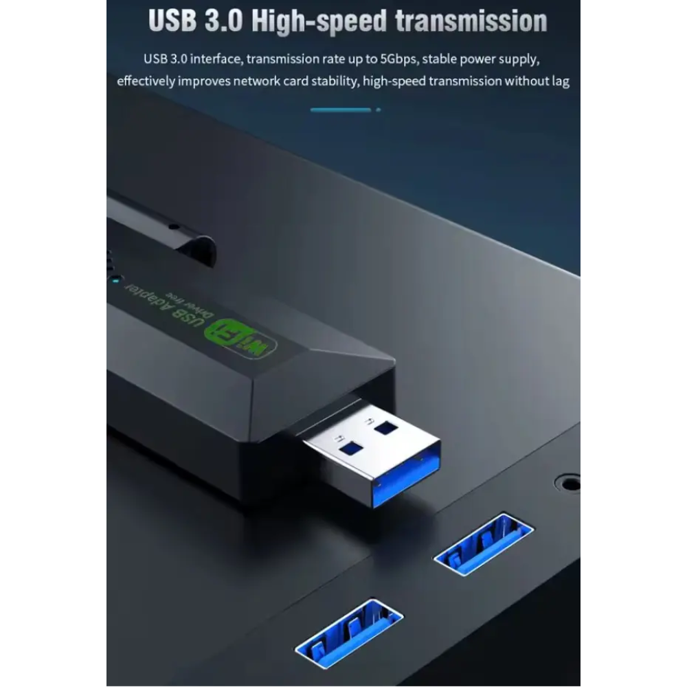 Wi-Fi адаптер AC1200 WiFi5 USB 3.0 5Ггц+2.4Ггц 4 антени