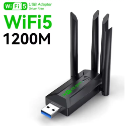 Wi-Fi адаптер AC1200 WiFi5 USB 3.0 5Ггц+2.4Ггц 4 антени