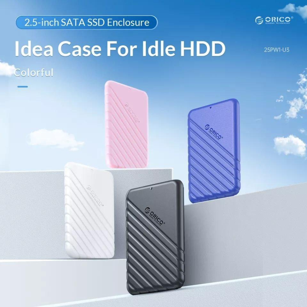 Зовнішня кишеня USB 3.0 SATA HDD/SSD 2,5““ Orico 25PW1-U3. Чорний