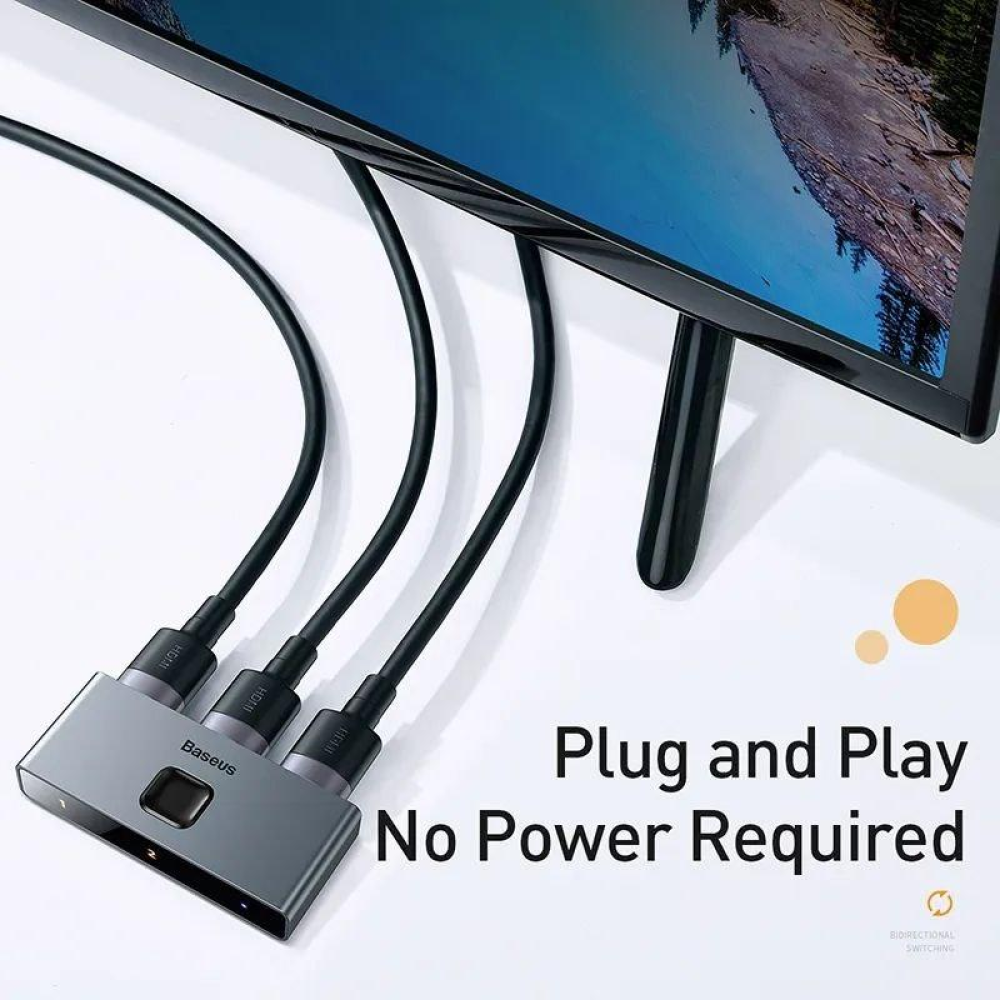 Matrix HDMI Switcher Baseus (CAHUB-BC0G) - перемикач HDMI свитч