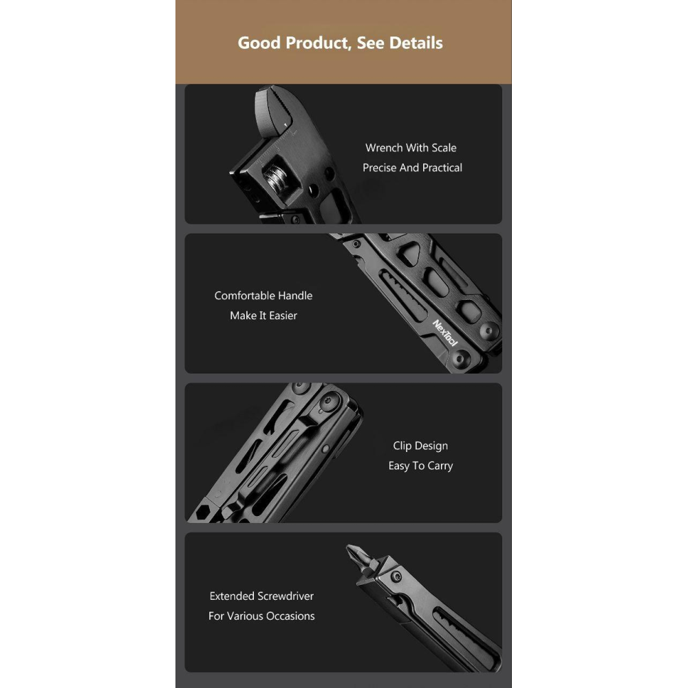 Мультитул  Xiaomi NexTool Multi-function Wrench NE20145 чохлом