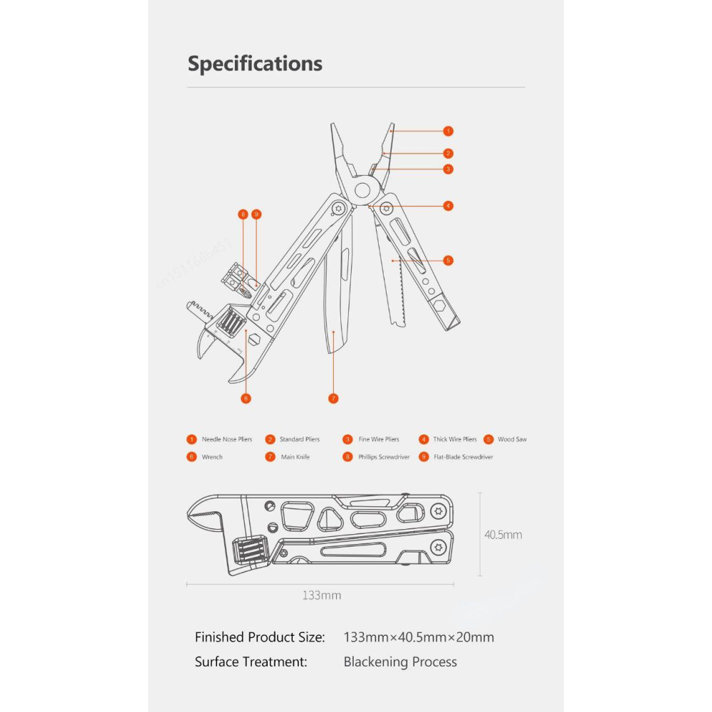 Мультитул  Xiaomi NexTool Multi-function Wrench NE20145 чохлом