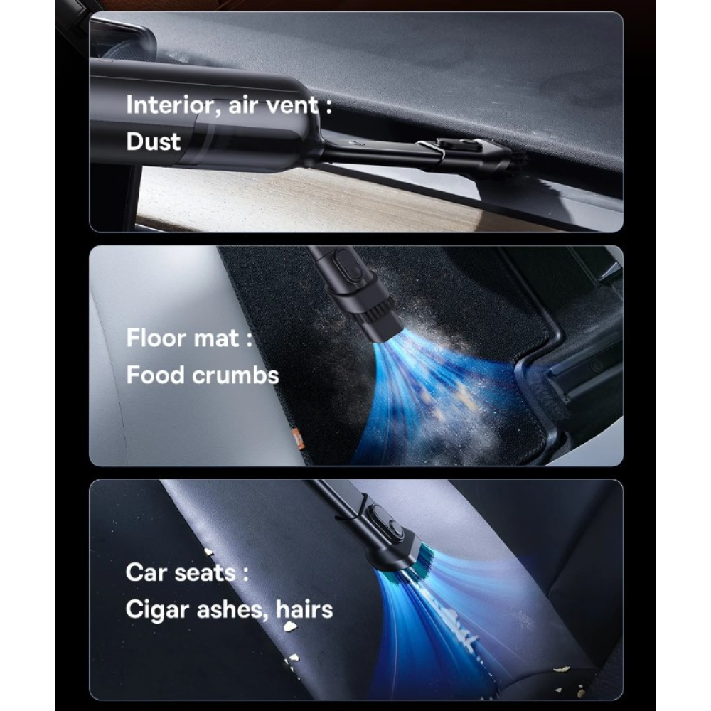 Автомобільний пилосос Baseus A0Pro Car Vacuum Cleaner портативний