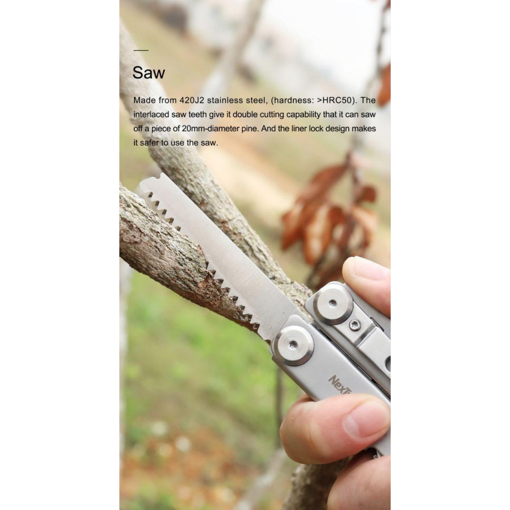 Мультитул Xiaomi Nextool Flagship Pro 16в1  KT5020 Liner Lock