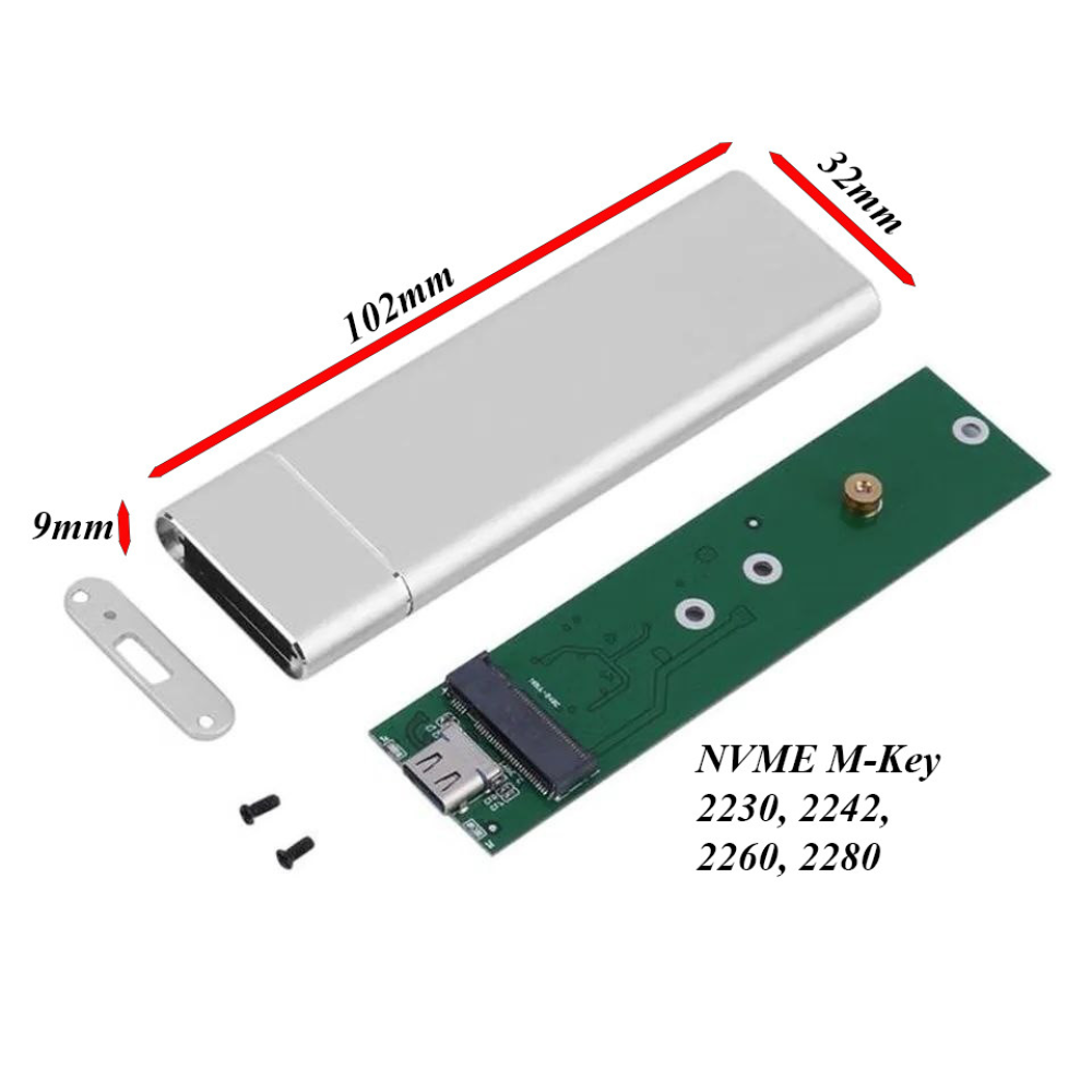 Зовнішня кишеня m.2 NVME pcie SSD Type-C - USB 3.0   M-Key NVMe-C01