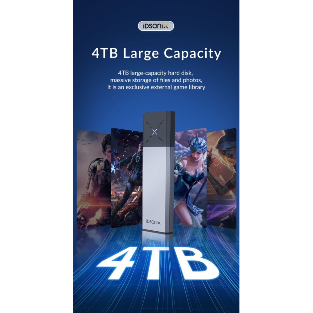 Зовнішня кишеня NVME NGFF m.2 SSD USB 3.0 + Type-C iDsonix