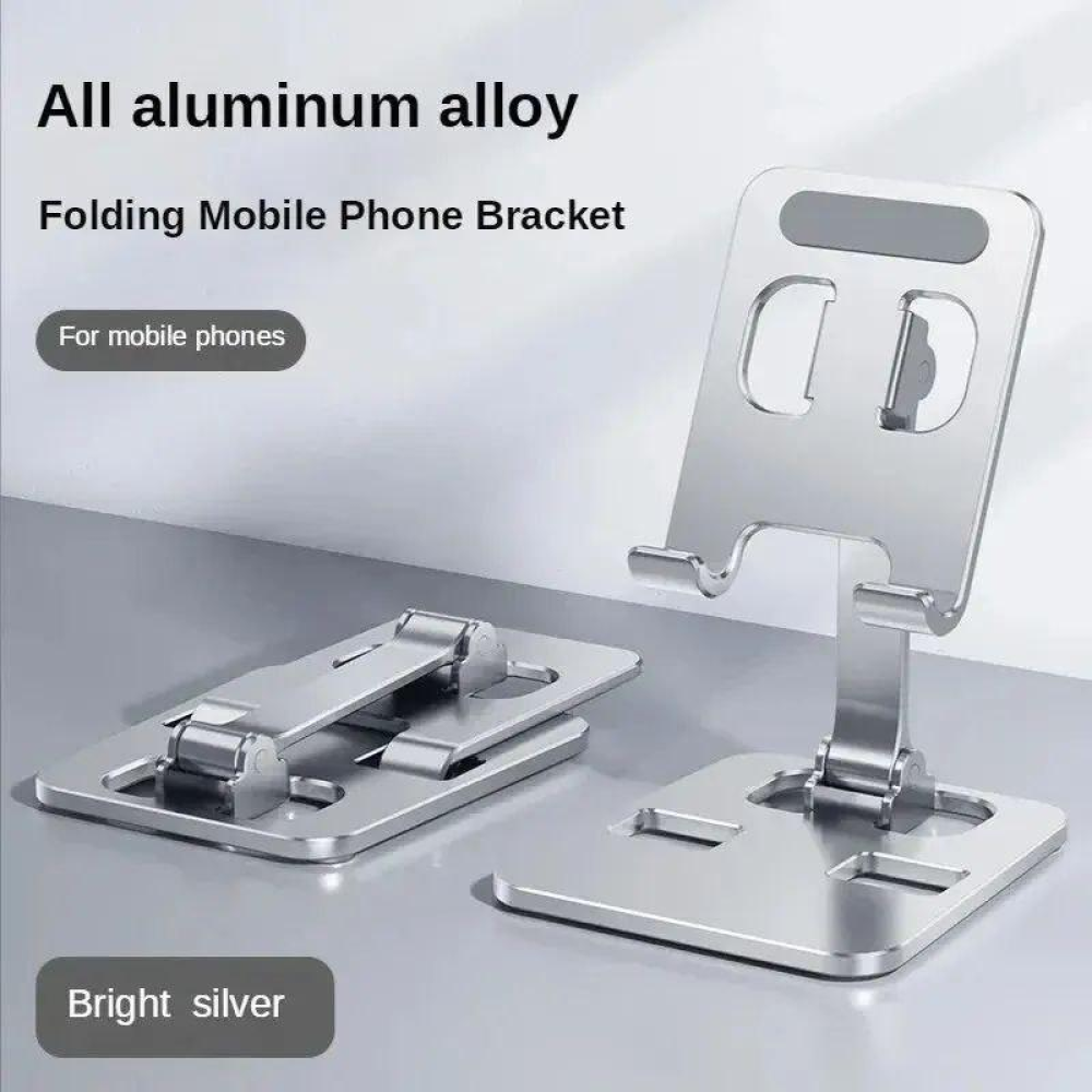 Металева складна підставка для  смартфона  Silver