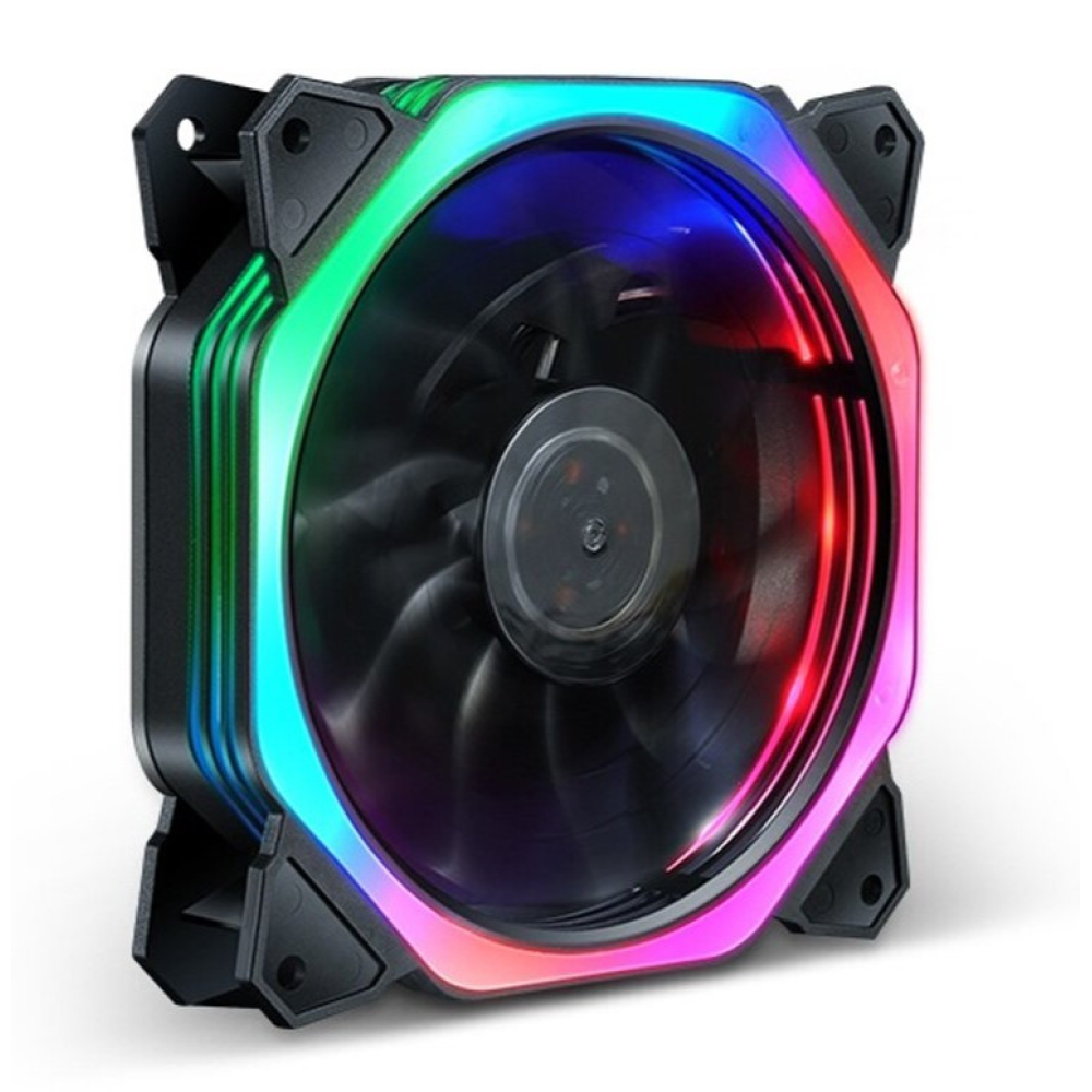 Вентилятор 120мм INPLAY M10 Rainbow  RGB 3pin+Molex 1200RPM Кулер 120 мм