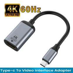 Адаптер перетворювач конвертер Type-C - HDMI 4К 60Hz V2 Pro