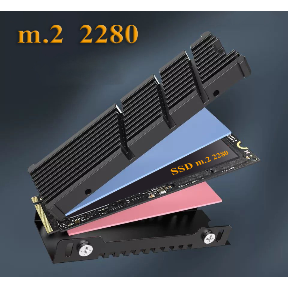 Радіатор охолодження SSD M.2  2280 + термопрокладки Jeyi iCold-2 Silver
