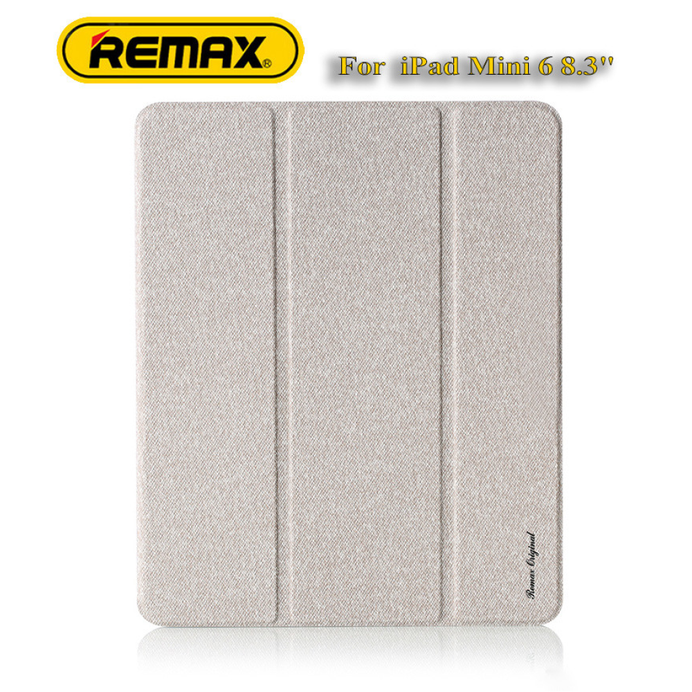 Чохол REMAX Chan Series Leather Case PT-10 for iPad Mini 6 8.3“ бежевий + відсік для стілусу