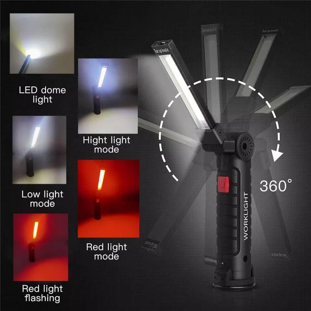 Ліхтар Worklight W-52 COB Великий акумуляторний  складаний LED 360°