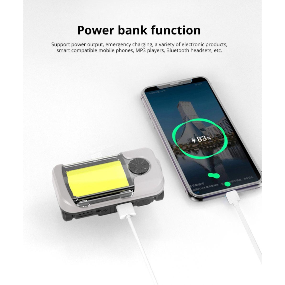 Кемпінговий ліхтар Power Bank з регулюванням яскравості Worklight S-301