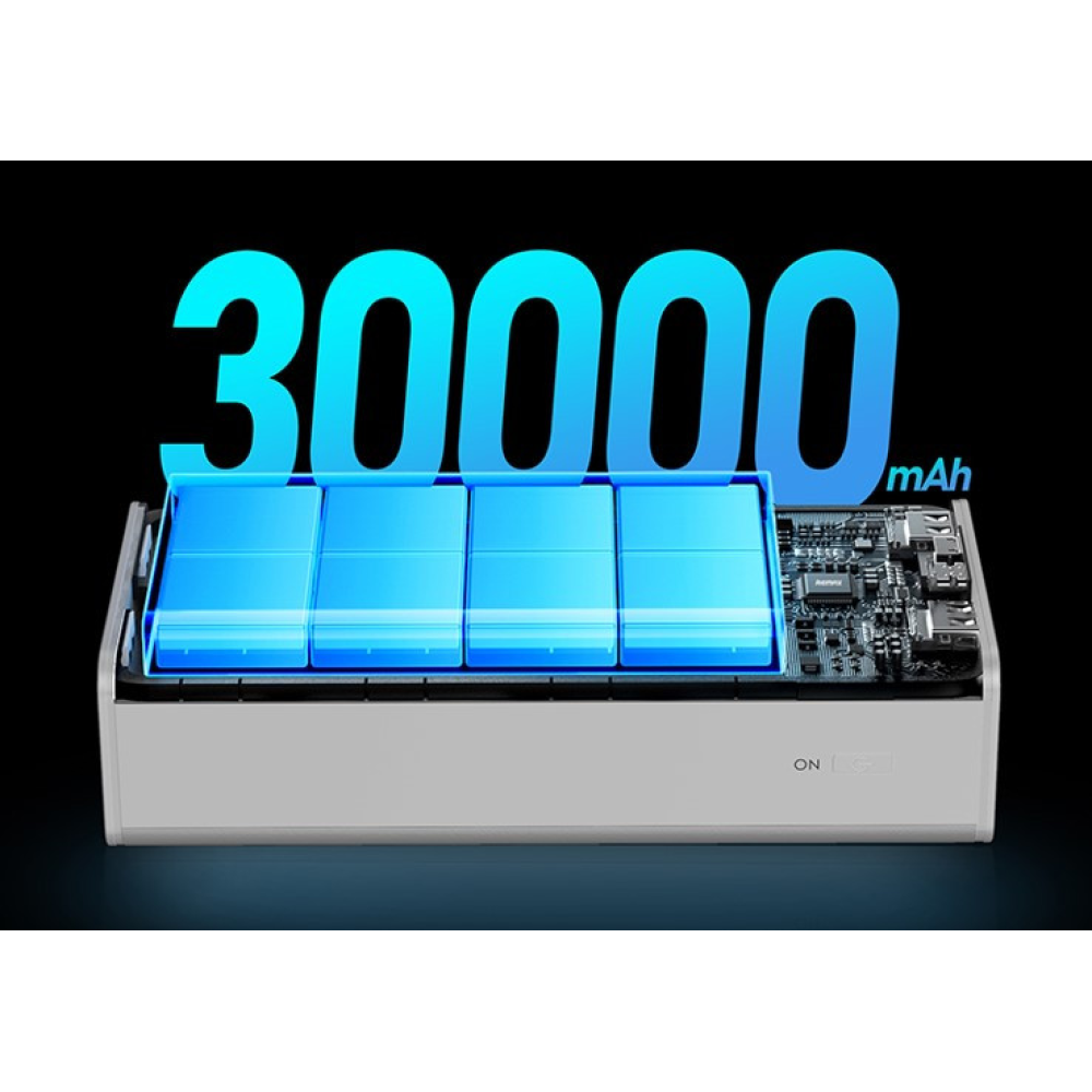Powerbank 30000mAh 22.5W  Remax RPP-320  QC3.0 PD Швидка зарядка. Ліхтар