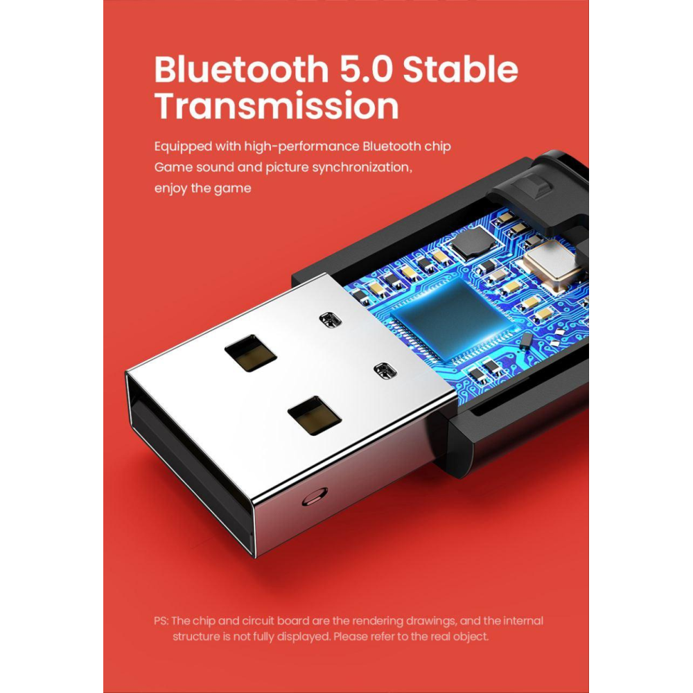 Ugreen CM408 Bluetooth адаптер підключення навушників для  Sony PS5 PS4, Nintendo, PC