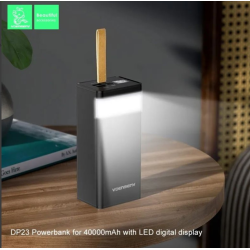 Powerbank 40000 mAh Denmen DP23  (DC5V/2.1A)  li-polymer + ліхтар. Чорний