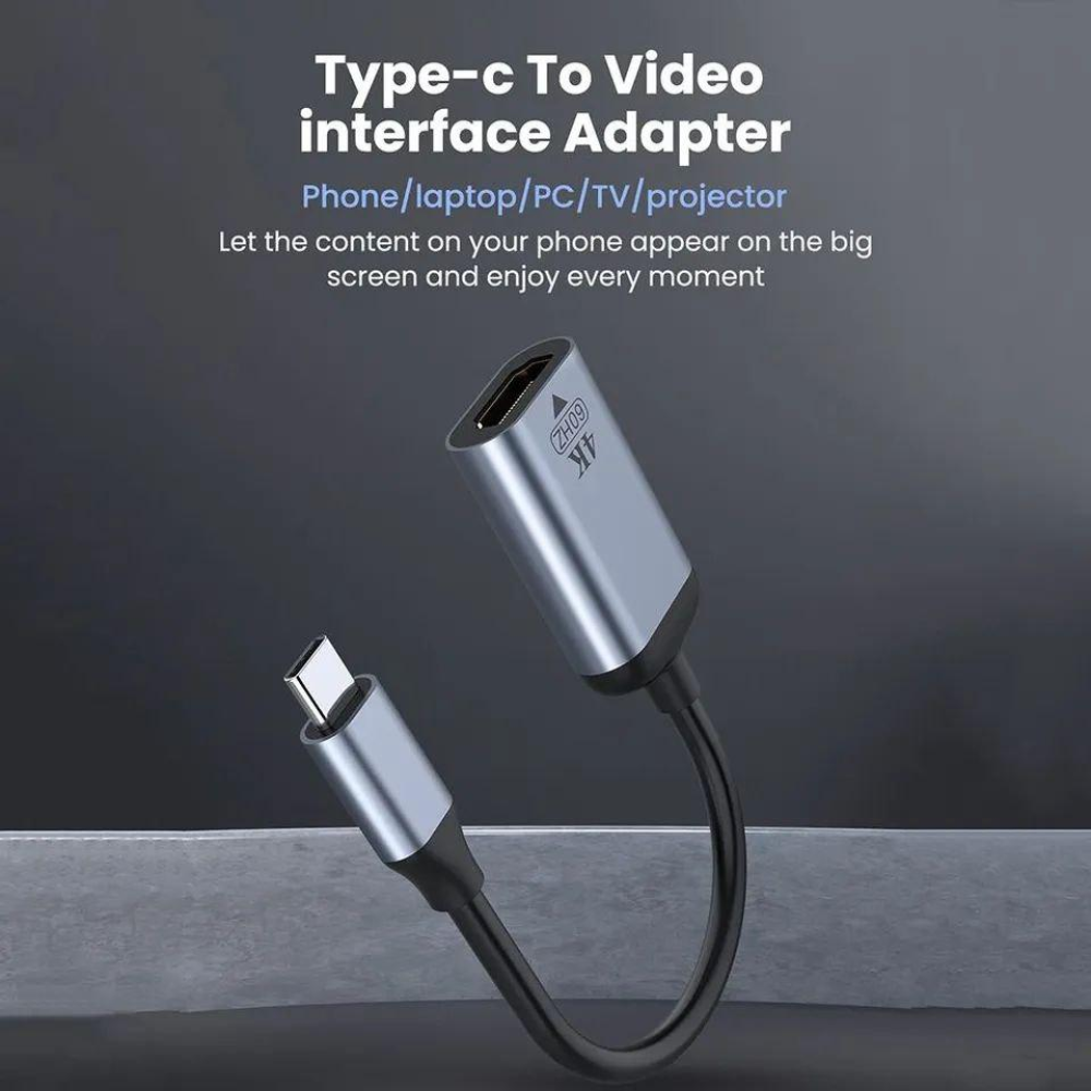 Адаптер перетворювач конвертер Type-C - HDMI 4К 60Hz V2 Pro