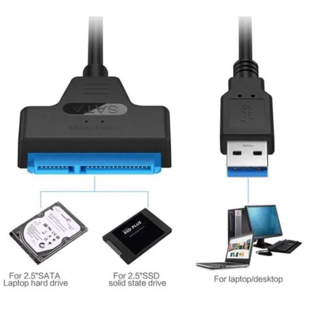 Перехідник SATA - USB 3.0 для жорсткого диску HDD SSD 2.5““ SmartGo