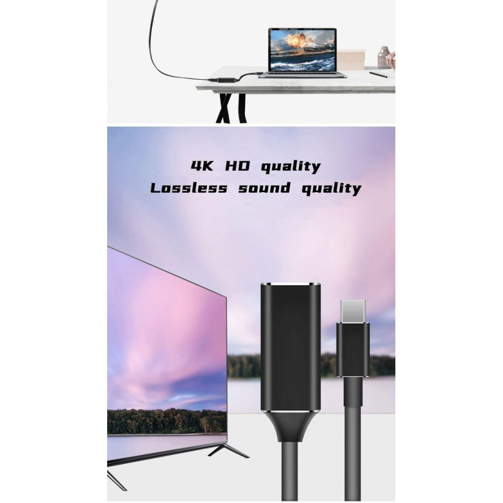 Адаптер конвертер Type-C to  HDMI V 4К SmartGO