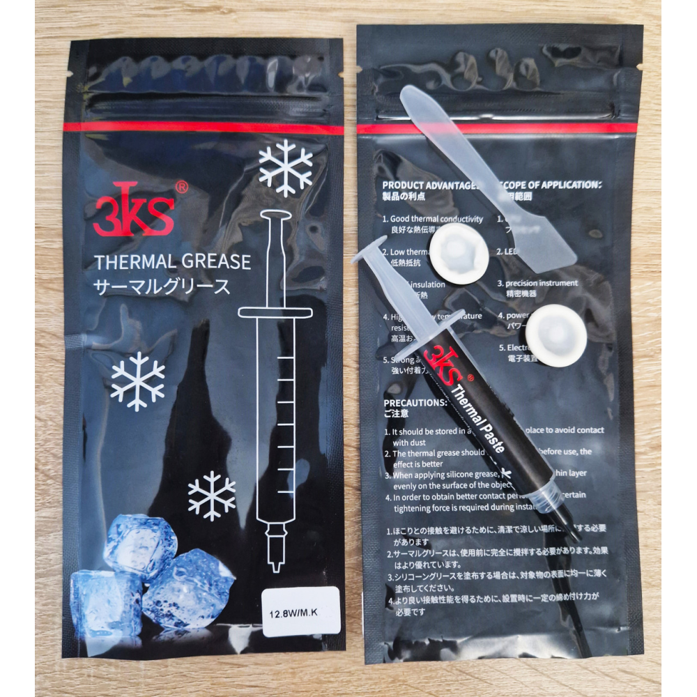 Термопаста 3KS 12.8Вт/(м*К) Silver 2 г. 3KS-SG21 зі шпателем та напальчниками