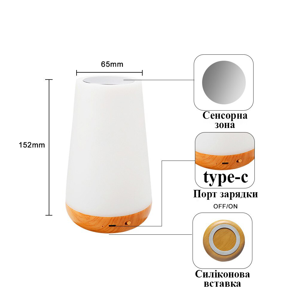 Кемпінгова лампа RGB Dynamic Type-C V1.5 . С пультом Д.У.