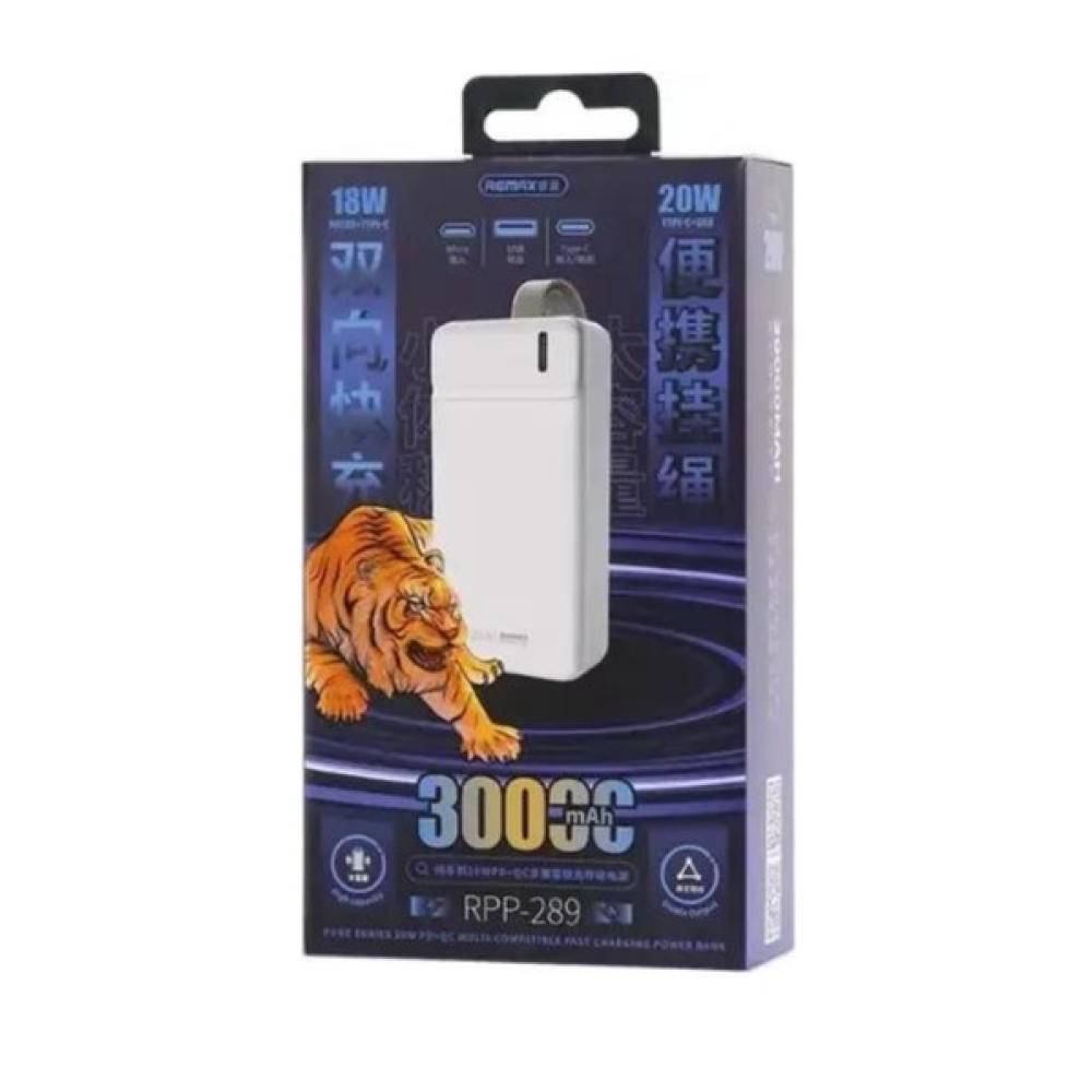 Powerbank 30000mAh 20W  Remax RPP-289  QC3.0 PD Швидка зарядка
