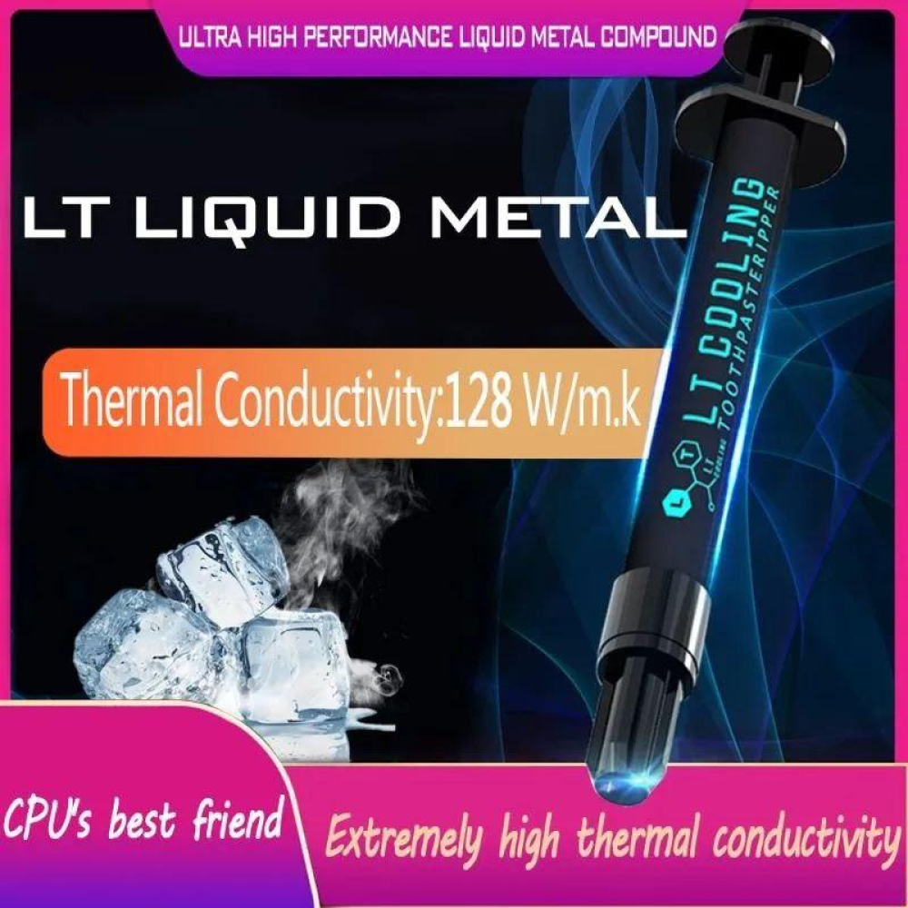 Рідкий метал LT-100 LT Cooling 1.5 г Liquid Metal (термопаста) 128 W/mk
