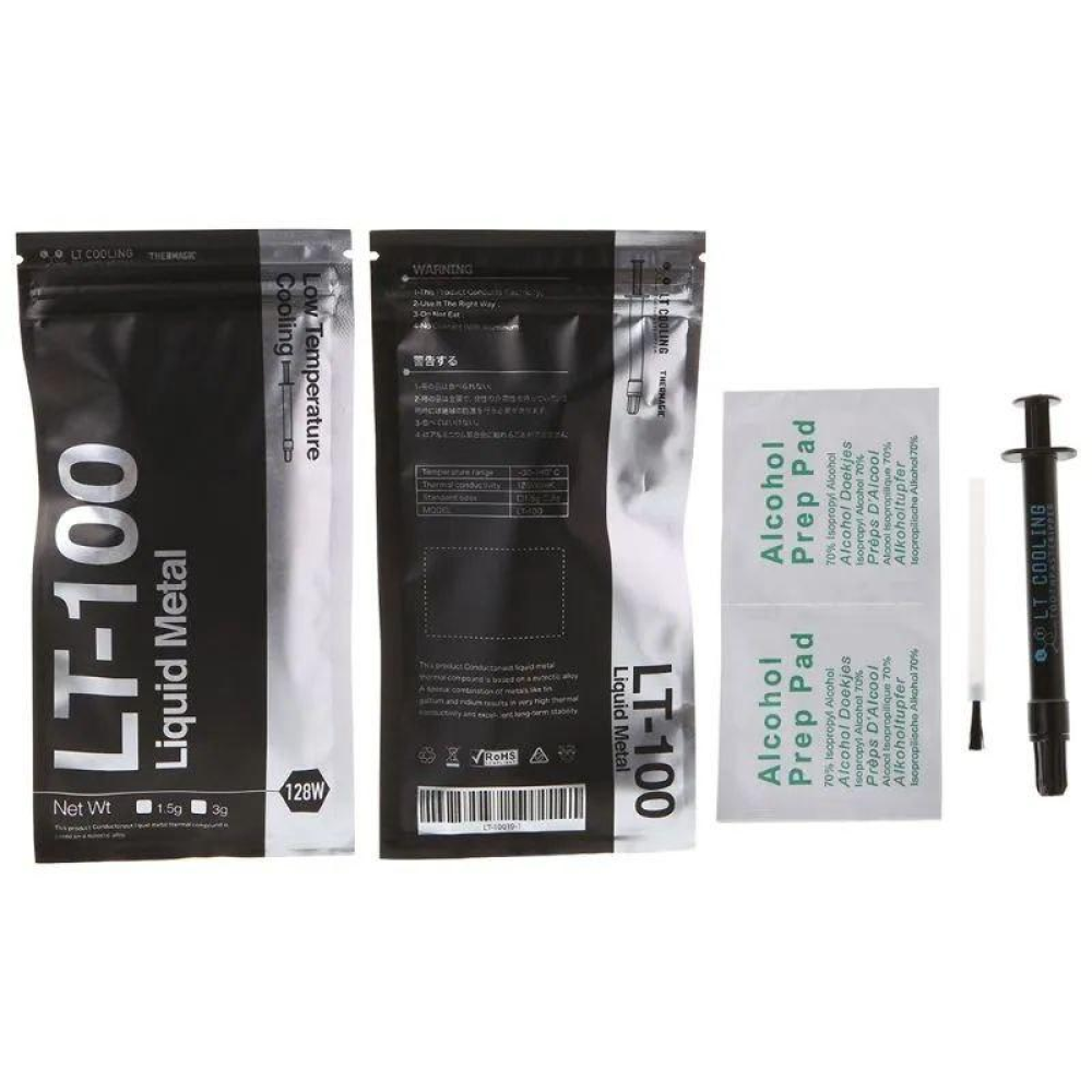 Рідкий метал LT-100 LT Cooling 1.5 г Liquid Metal (термопаста) 128 W/mk