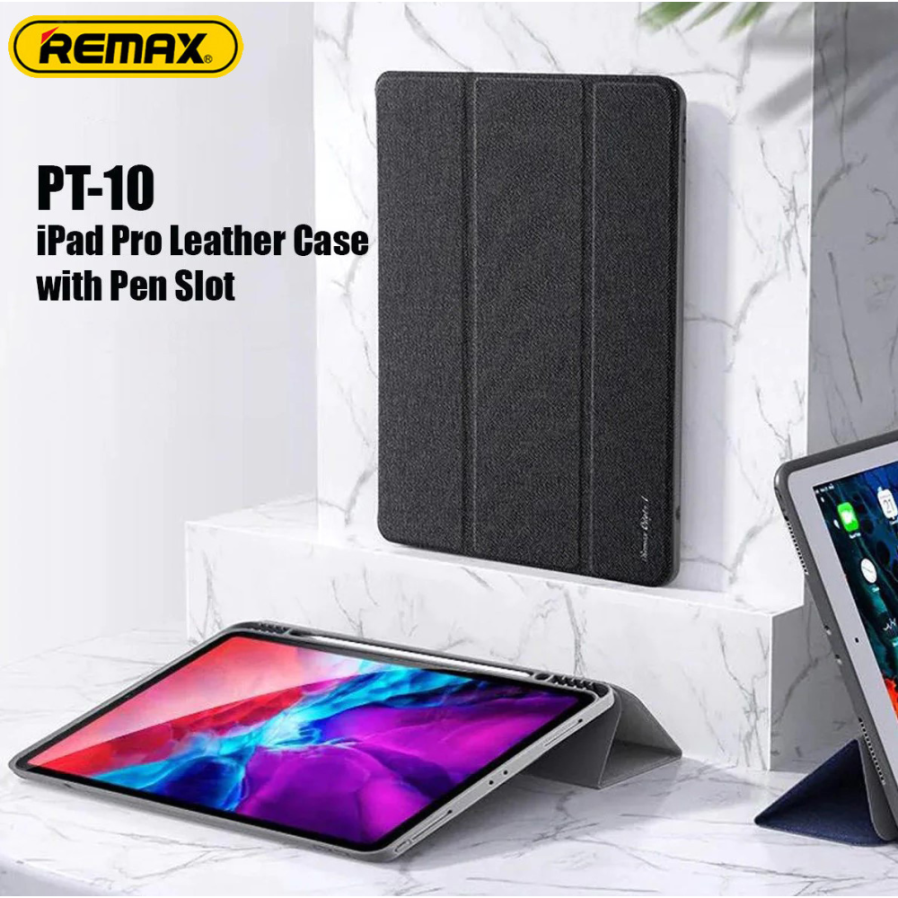 Чохол REMAX Chan Series Leather Case PT-10 for all iPad 10.2“ (2019-2022) бежевий + відсік для стілусу
