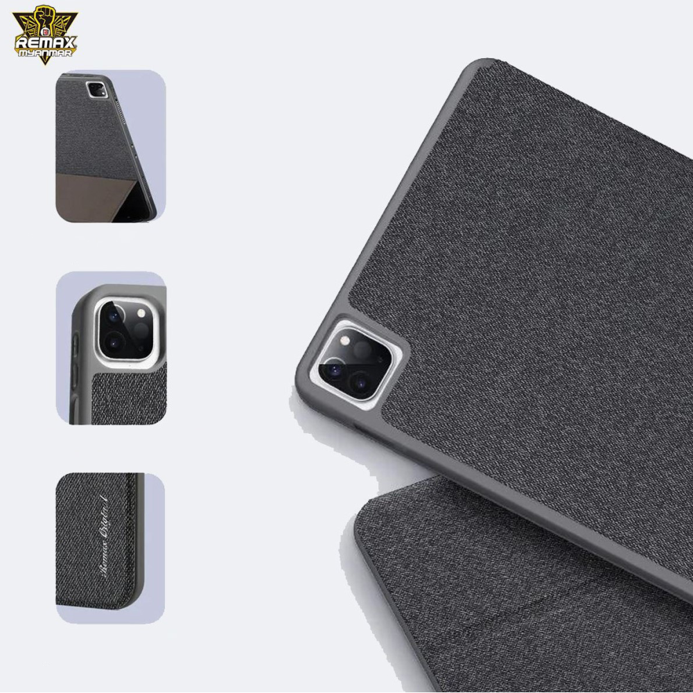 Чохол REMAX Chan Series Leather Case PT-10 for iPad Pro 12.9“ (2019-2022) бежевий + відсік для стилуса