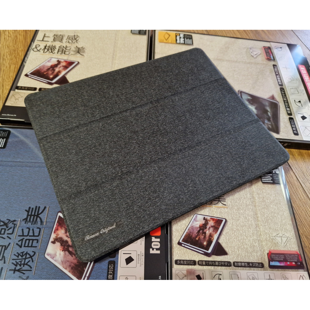 Чохол REMAX Chan Series Leather Case PT-10 for all iPad Pro 12.9“ (2019-2022) темно-сірий + відсік для стілусу