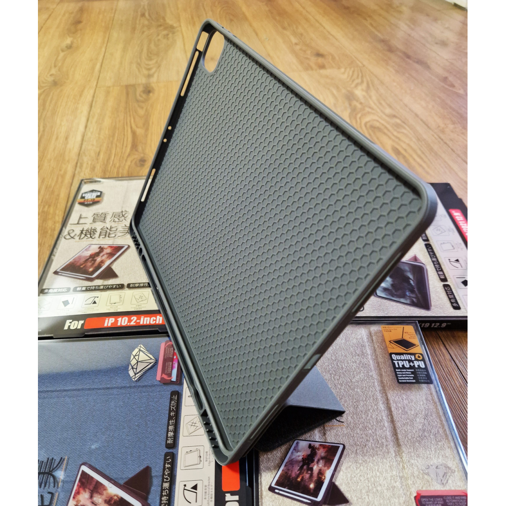 Чохол REMAX Chan Series Leather Case PT-10 for all iPad Pro 12.9“ (2019-2022) темно-сірий + відсік для стілусу