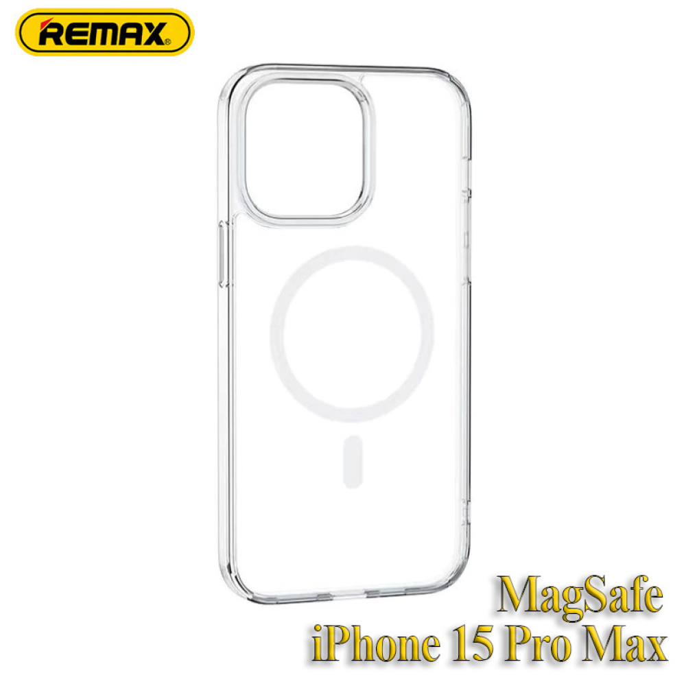 Прозорий чохол iPhone 15 Pro Max MagSafe Remax Crys Series Magsafe Magnetic Phone Case RM-1690